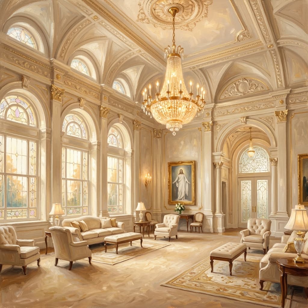Ilustración de un Salón Celestial tranquilo