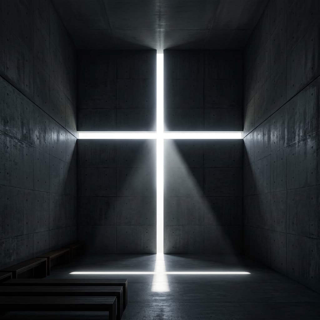 Church of the Light concrete cross