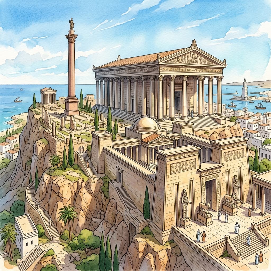Illustration of the Serapeum of Alexandria