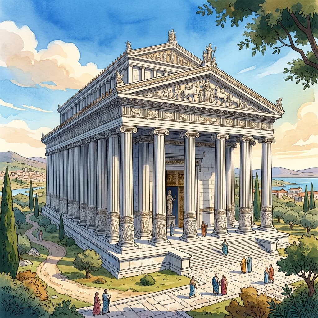 Illustration of the Temple of Artemis