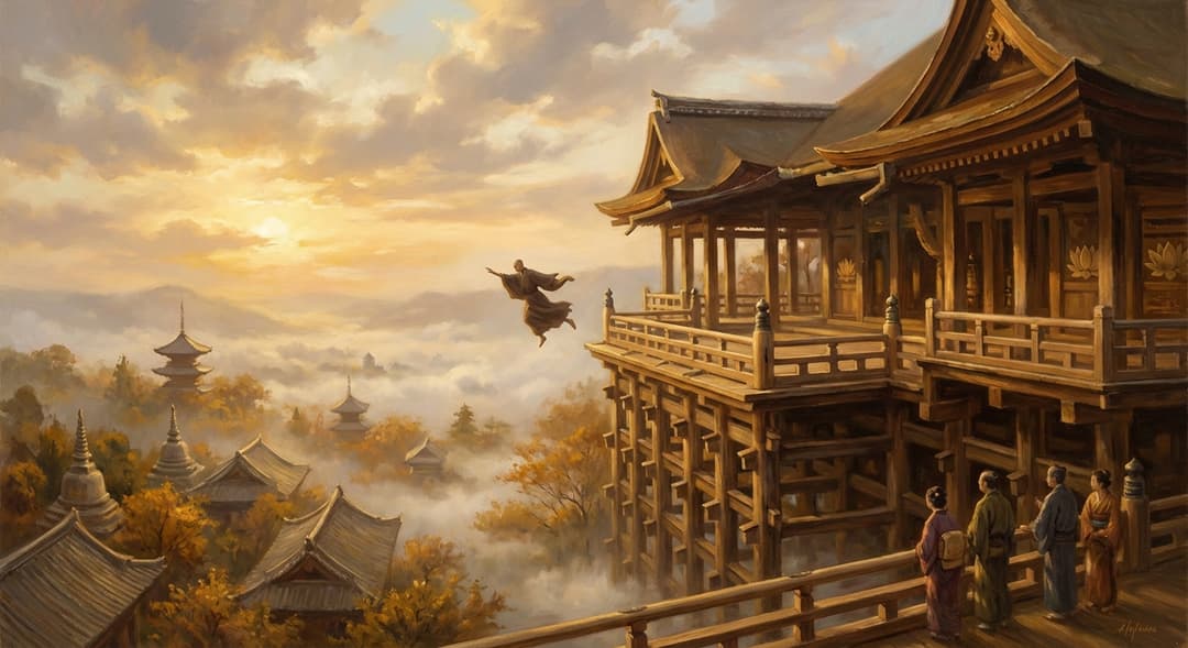 The Leap of Faith from Kiyomizu-dera's Stage