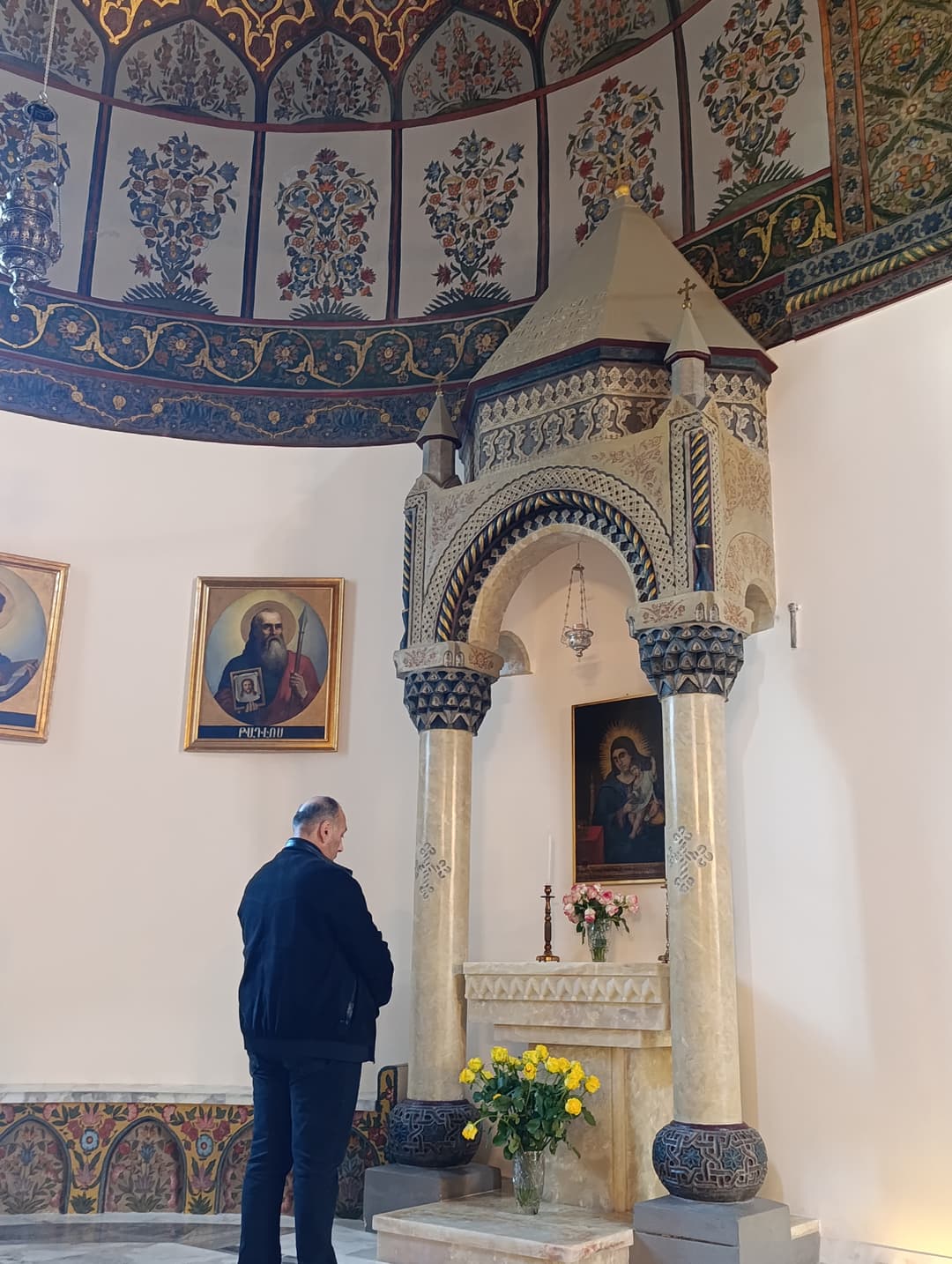 The altar area, a sacred space for religious ceremonies.