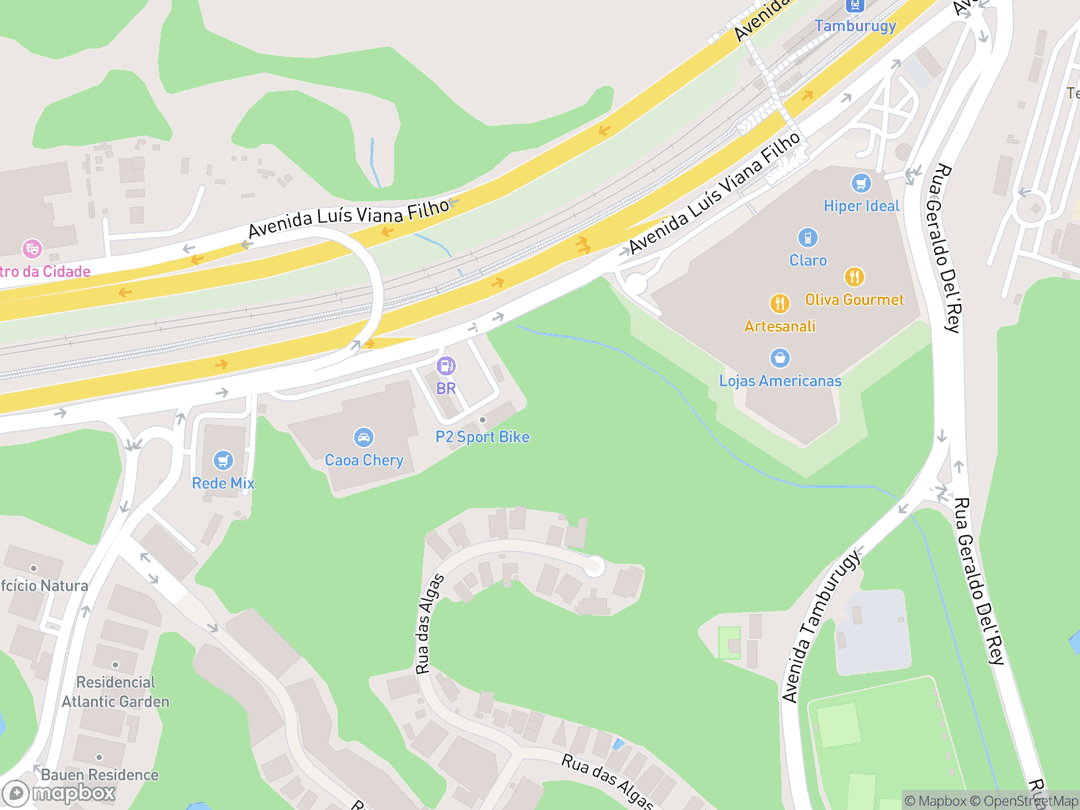 Map showing Salvador Brazil Temple and surrounding area