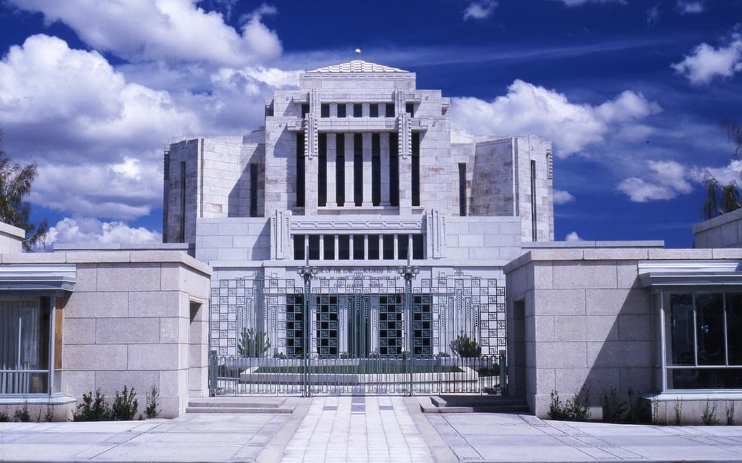 Cardston Alberta Temple, front entrance.