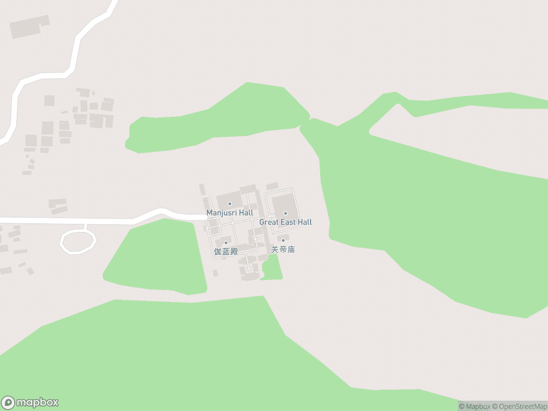 Map showing Foguang Temple and surrounding area