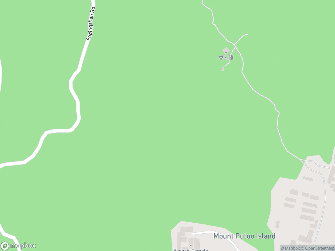 Map showing Mount Putuo and surrounding area