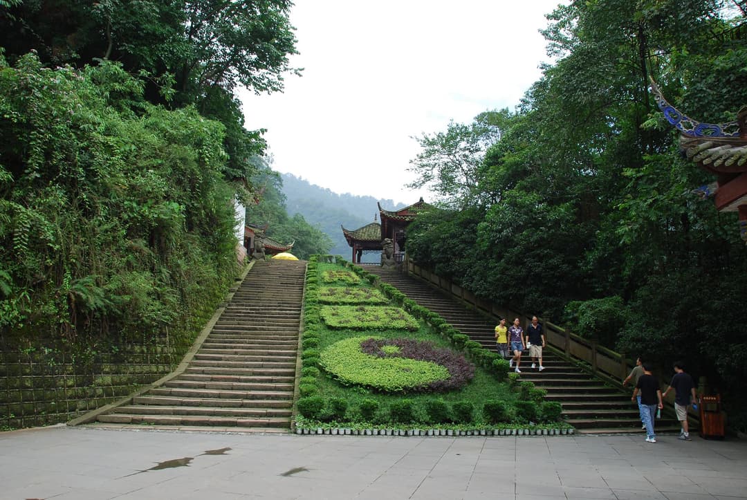 A pathway leading to one of the mountain's sacred sites.