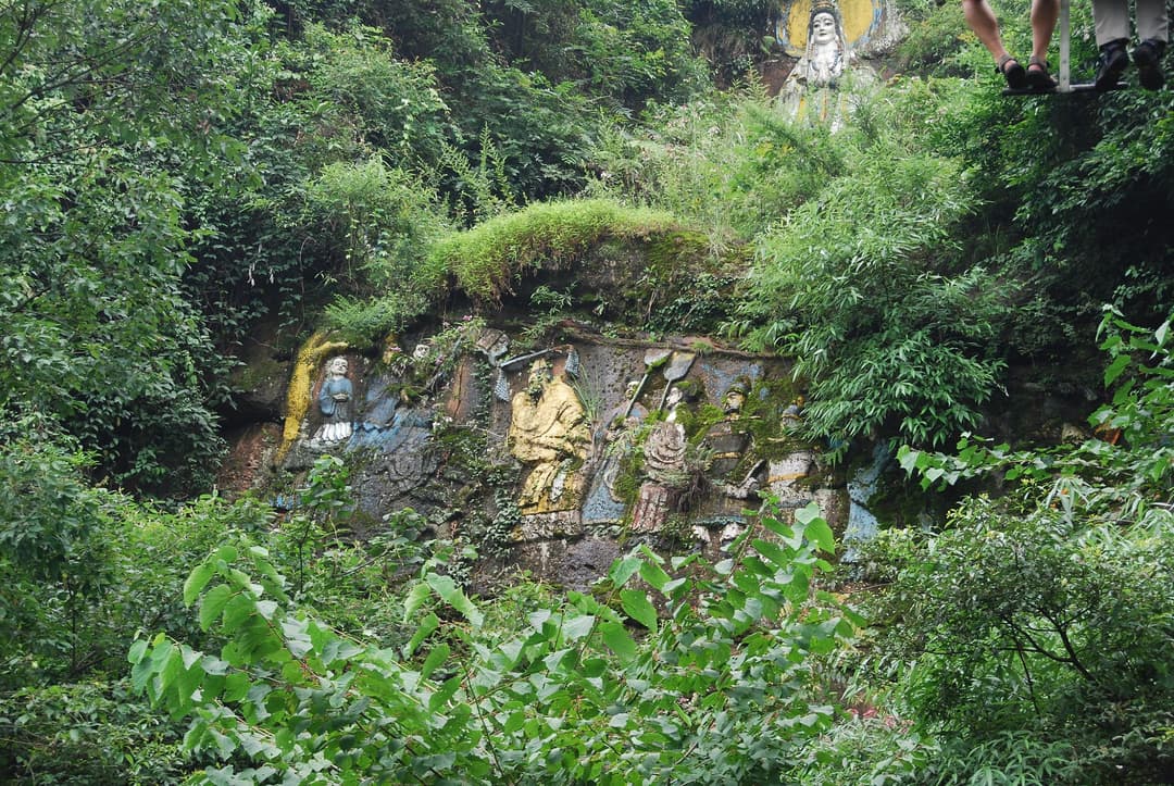 A Taoist statue within one of the temples.