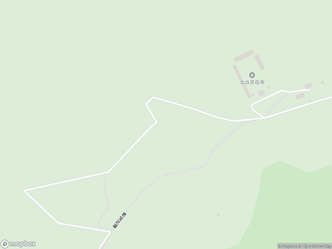 Map showing Mount Wutai and surrounding area