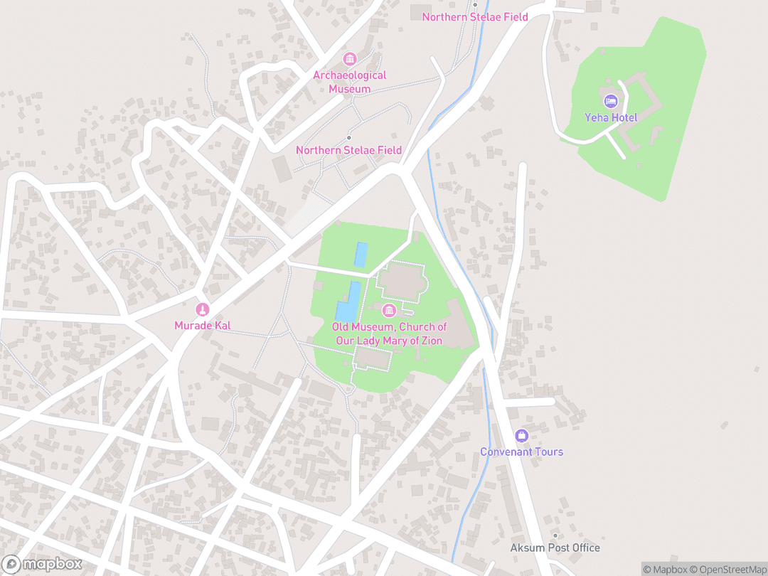 Map showing Church of Our Lady Mary of Zion and surrounding area