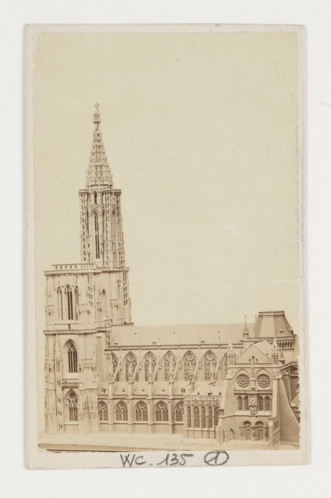 Architectural model of Strasbourg Cathedral, south elevation