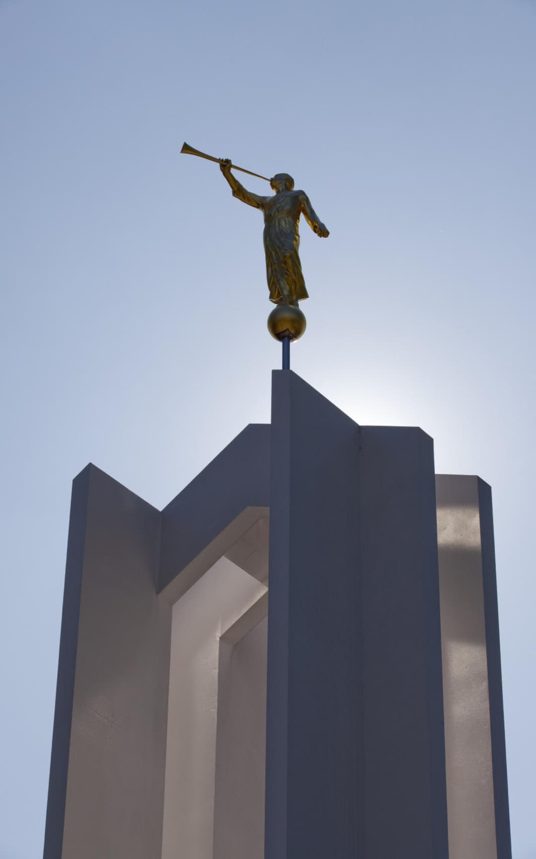 The temple's architecture showcasing its unique design.