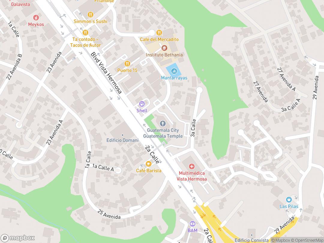 Map showing Bait Suci Guatemala City Guatemala and surrounding area