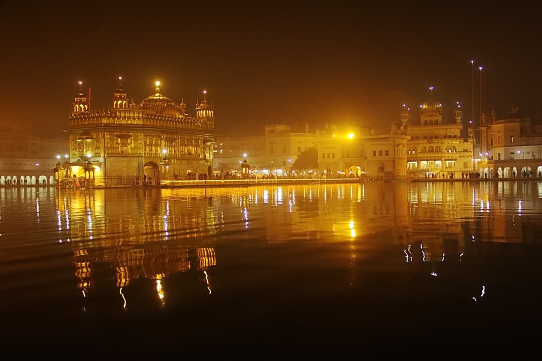 The Akal Takht and Nishan Sahib flags