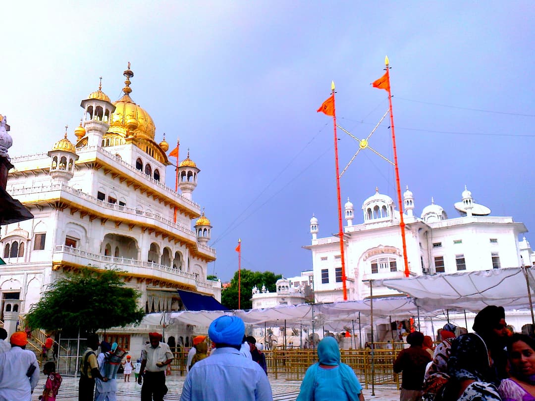 Akal Takht during a religious ceremony
