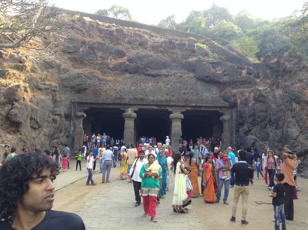 A view of the main cave, showcasing the impressive rock-cut architecture.