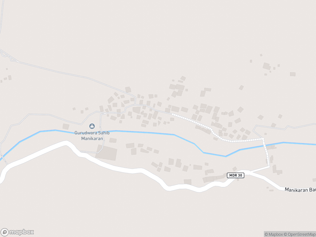 Map showing Gurudwara Manikaran Sahib and surrounding area