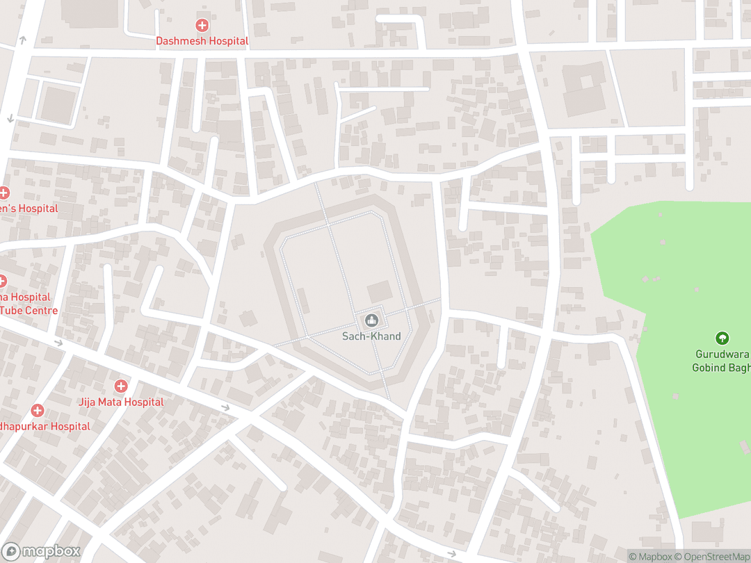 Map showing تخت ساشخاند سري هازور أبتشالناغار صاحب and surrounding area