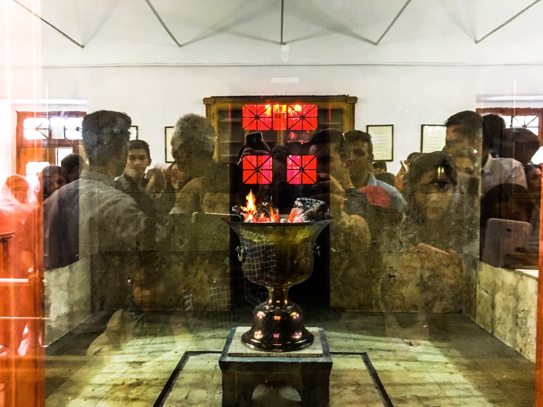 Interior view of the Yazd Atash Behram.