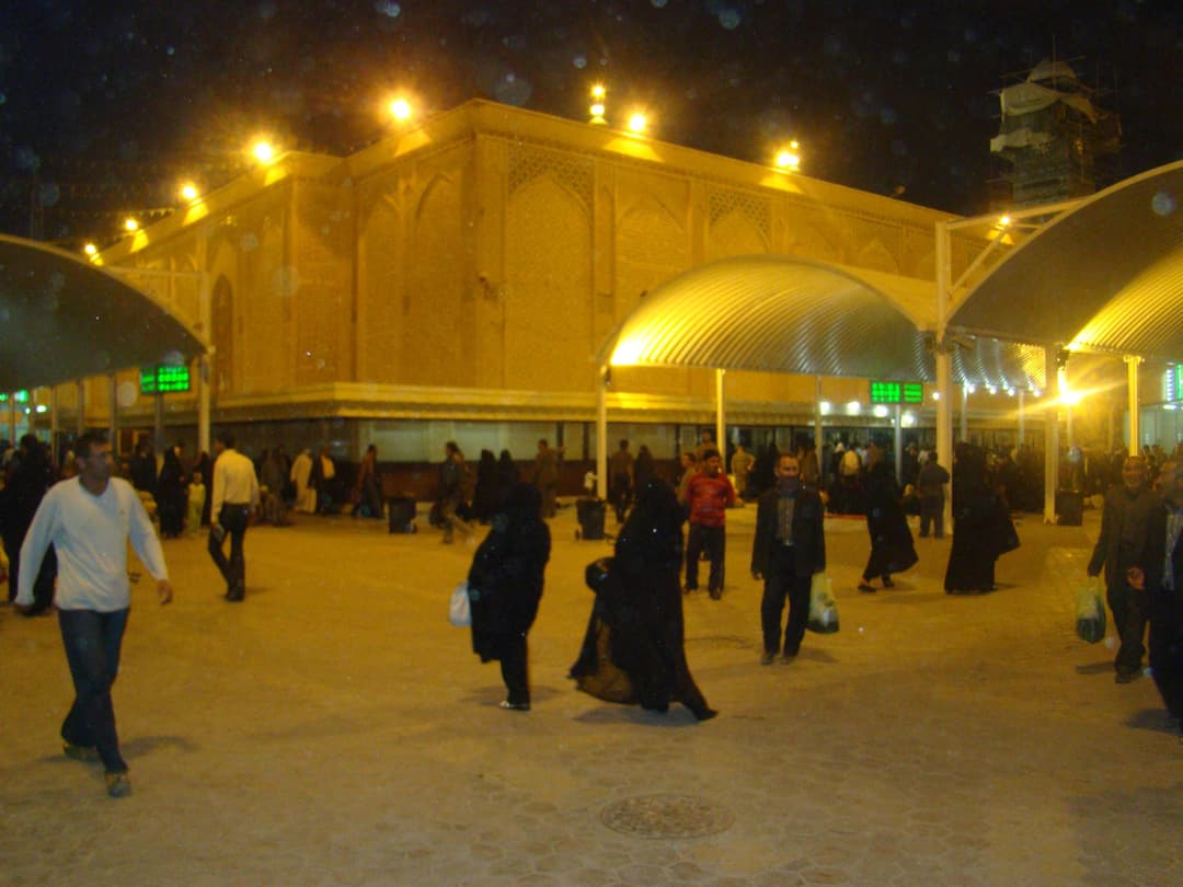The shrine's courtyard, a place of peace and reflection for visitors.
