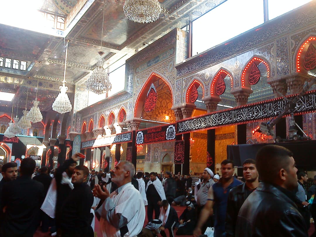 A panoramic view of the Imam Husayn Shrine complex.
