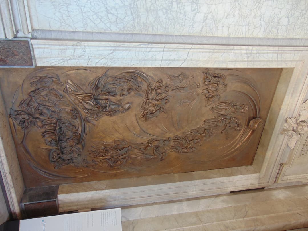 Bronze Holy Door panel inside the Basilica of Saint Mary Major, Rome.