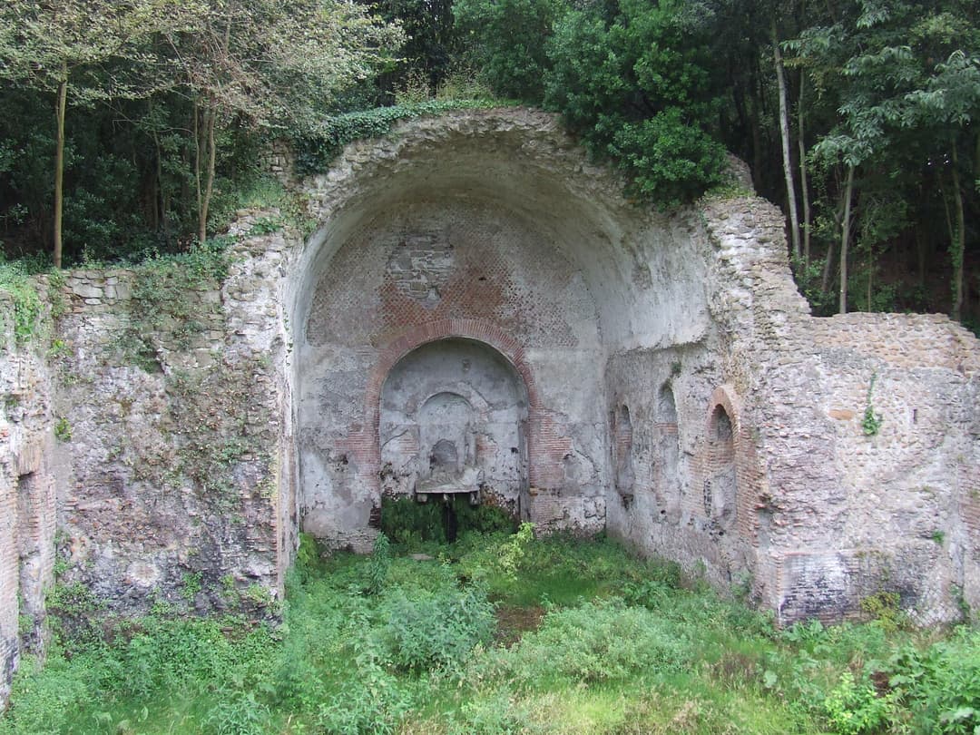 Ruins of the Nymphaeum within Caffarella Park.