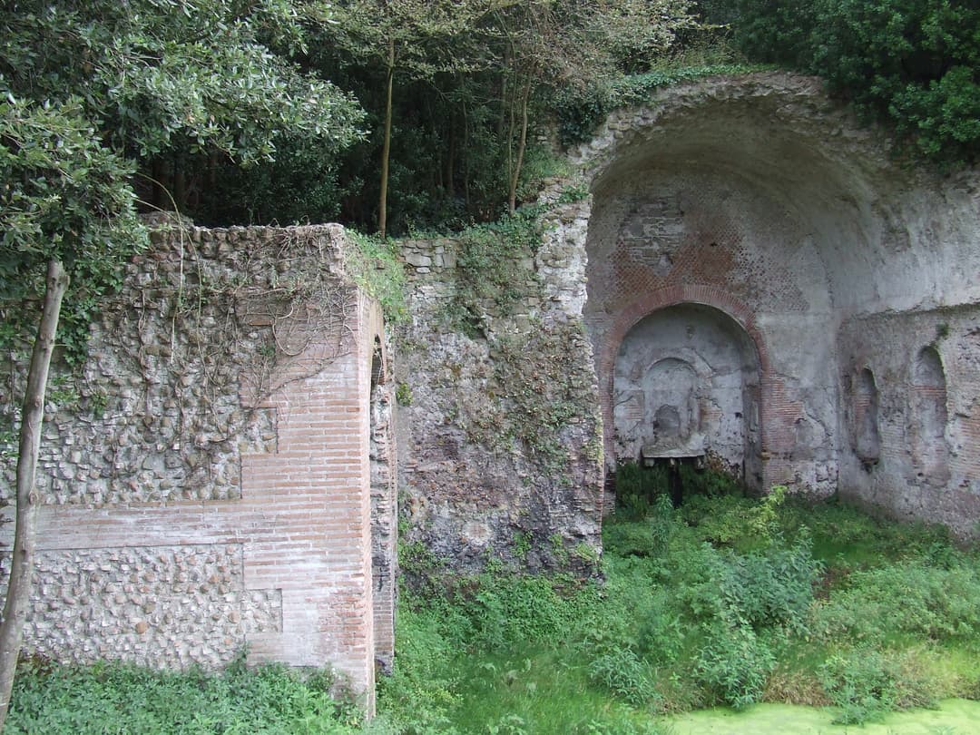 Another view of the interior, highlighting the brickwork.