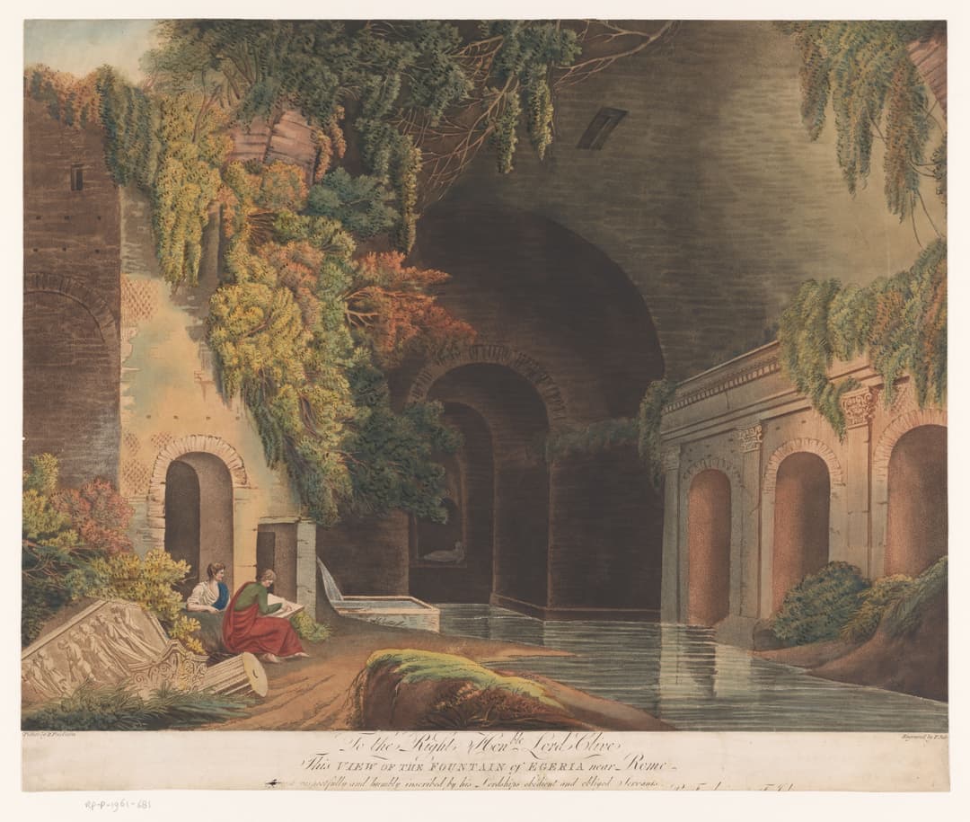 The Nymphaeum blending with the natural landscape.