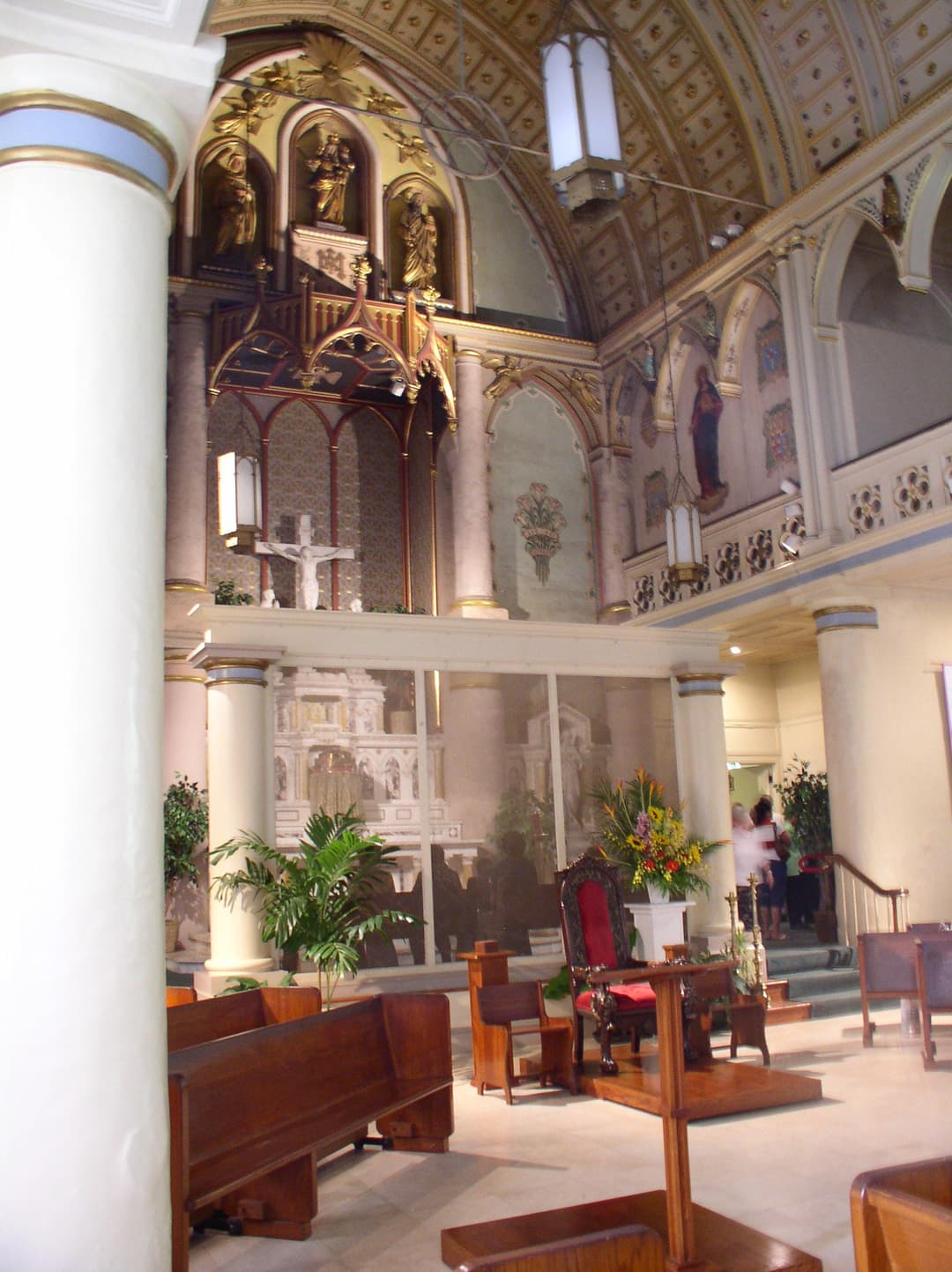 Interior view of the sanctuary and altar