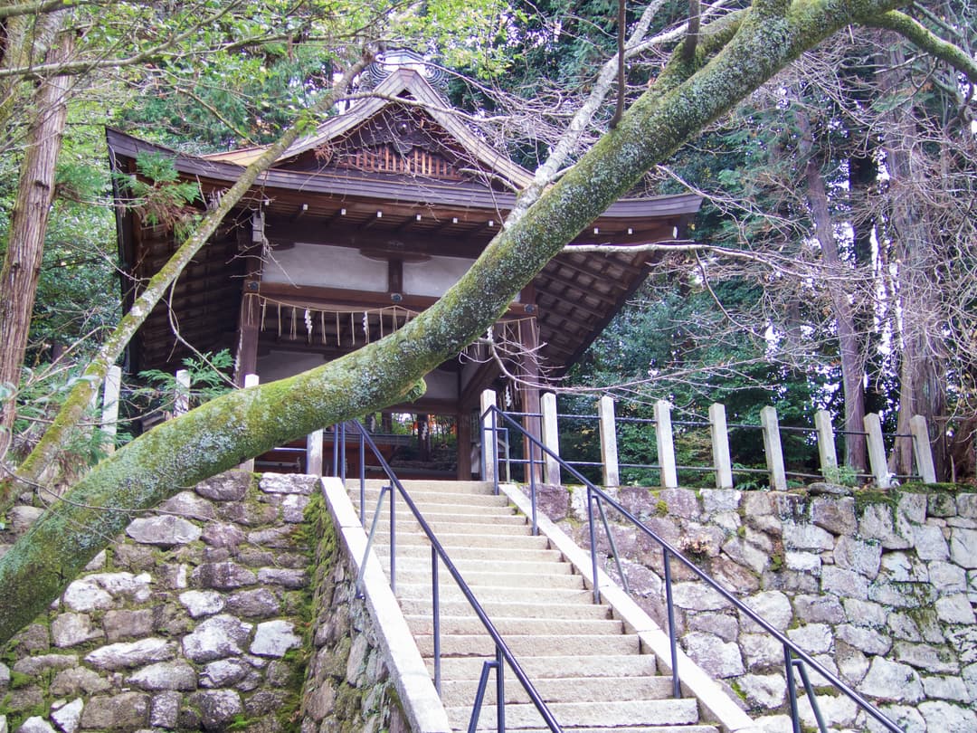 The Gassan Shrine at the summit of Mount Gassan.
