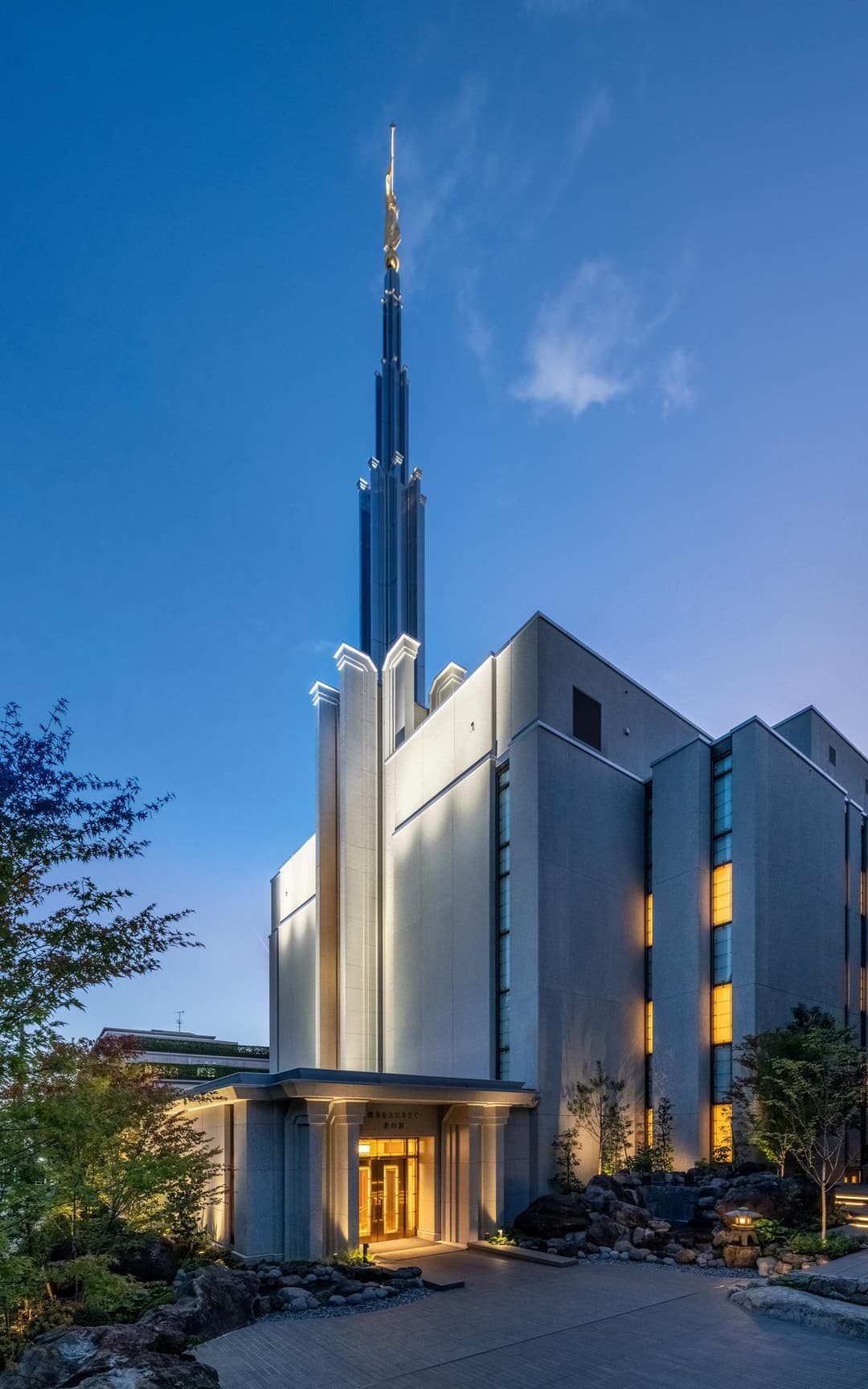 The temple grounds in a peaceful setting