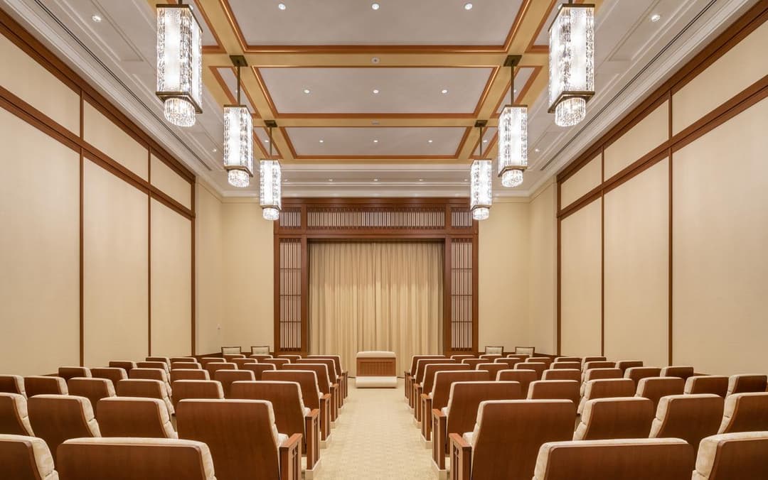 The temple surrounded by trees
