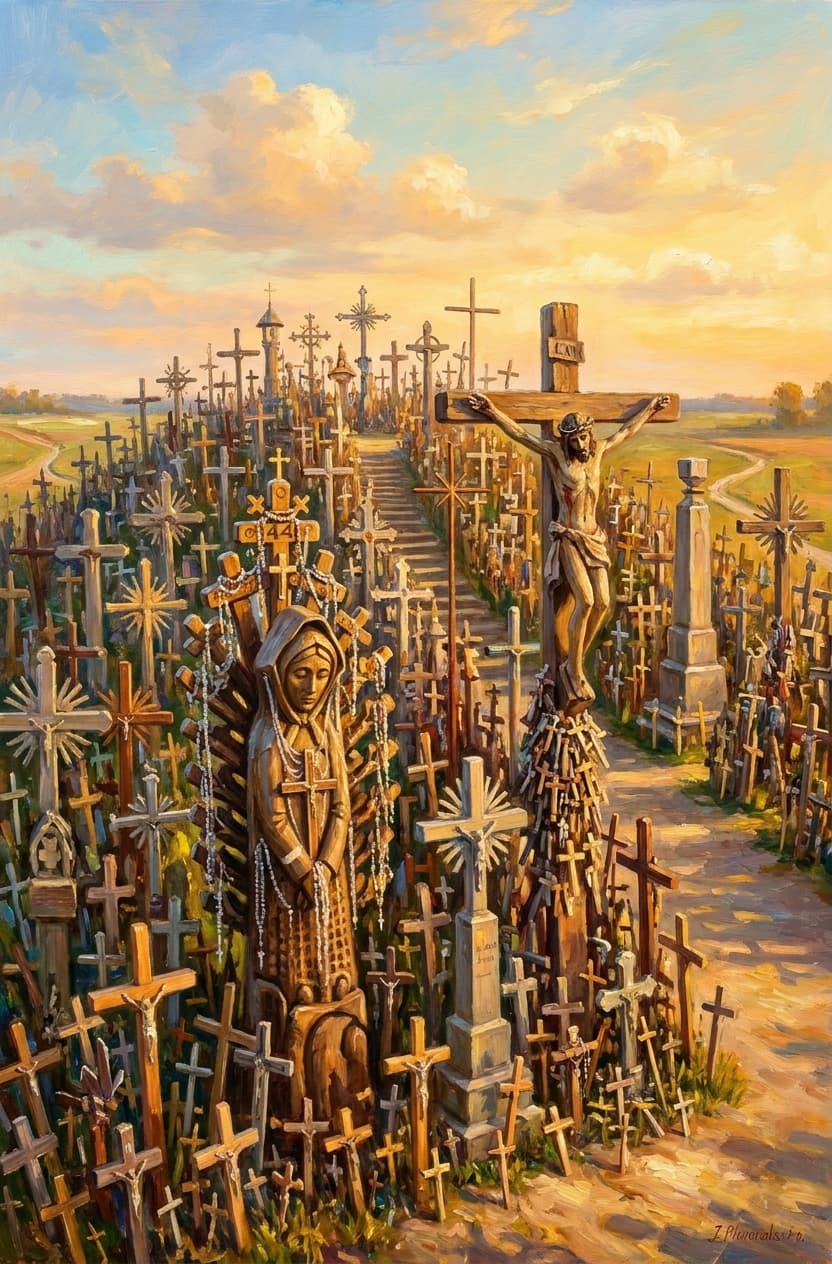 Photo of Hill of Crosses in Lithuania