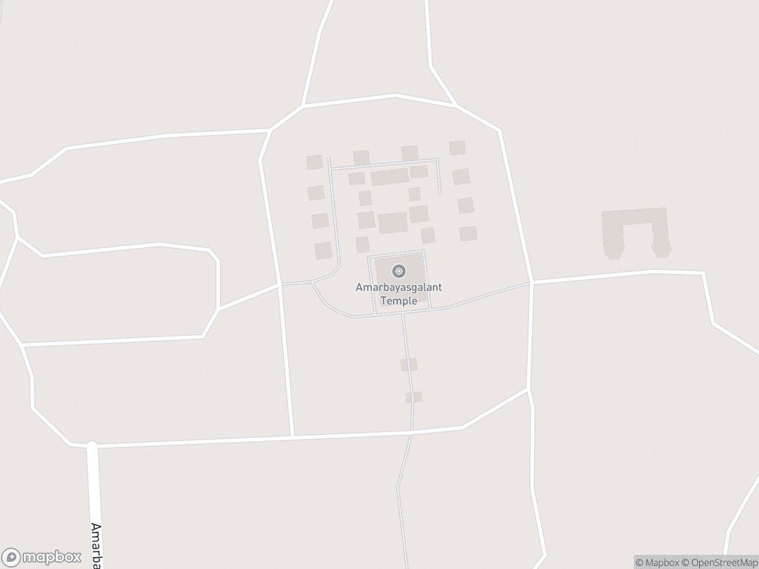 Map showing Amarbayasgalant Monastery and surrounding area