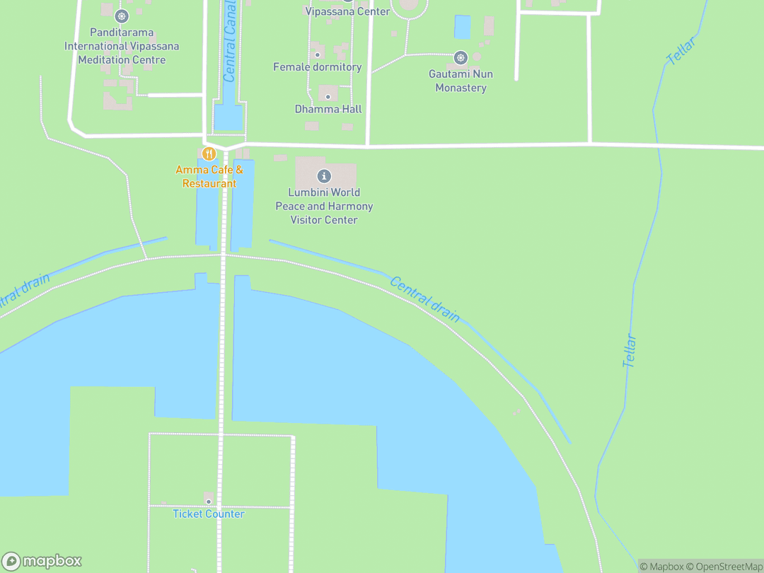 Map showing Lumbini and surrounding area