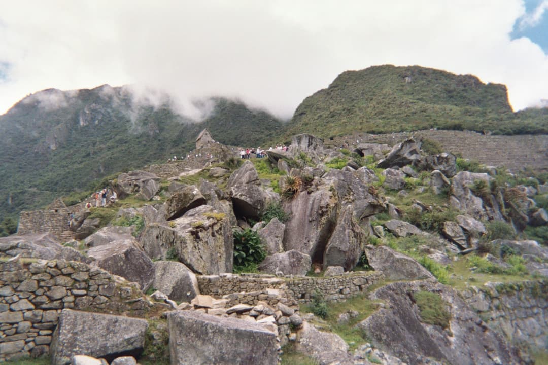 The Inca quarry and bedrock outcrops looking toward the Guardhouse