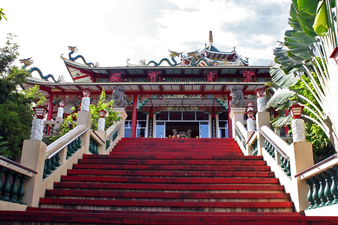 Grand staircase leading to the main temple
