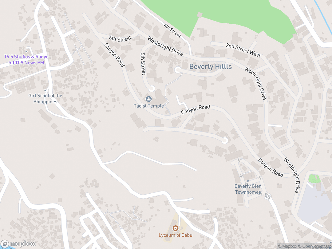 Map showing Cebu Taoist Temple and surrounding area