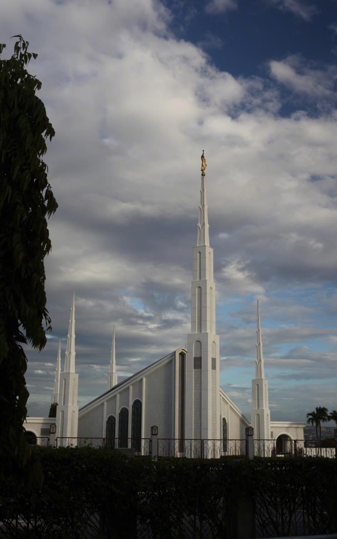 Une vue du temple entouré d'une végétation luxuriante.