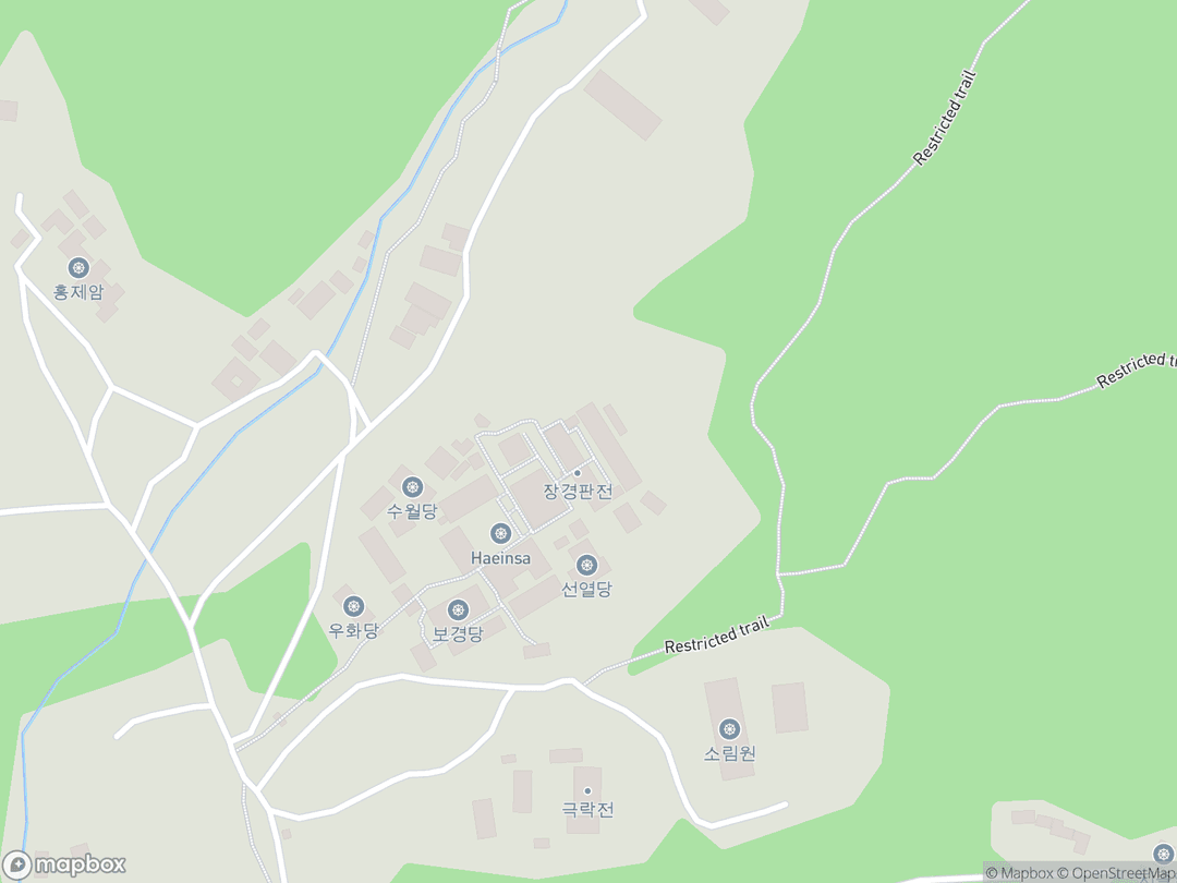 Map showing Haeinsa and surrounding area