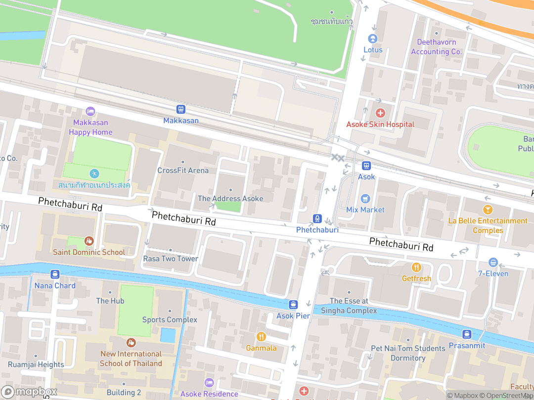 Map showing ব্যাংকক থাইল্যান্ড মন্দির and surrounding area