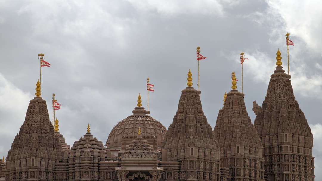 Another angle of the temple's exterior.