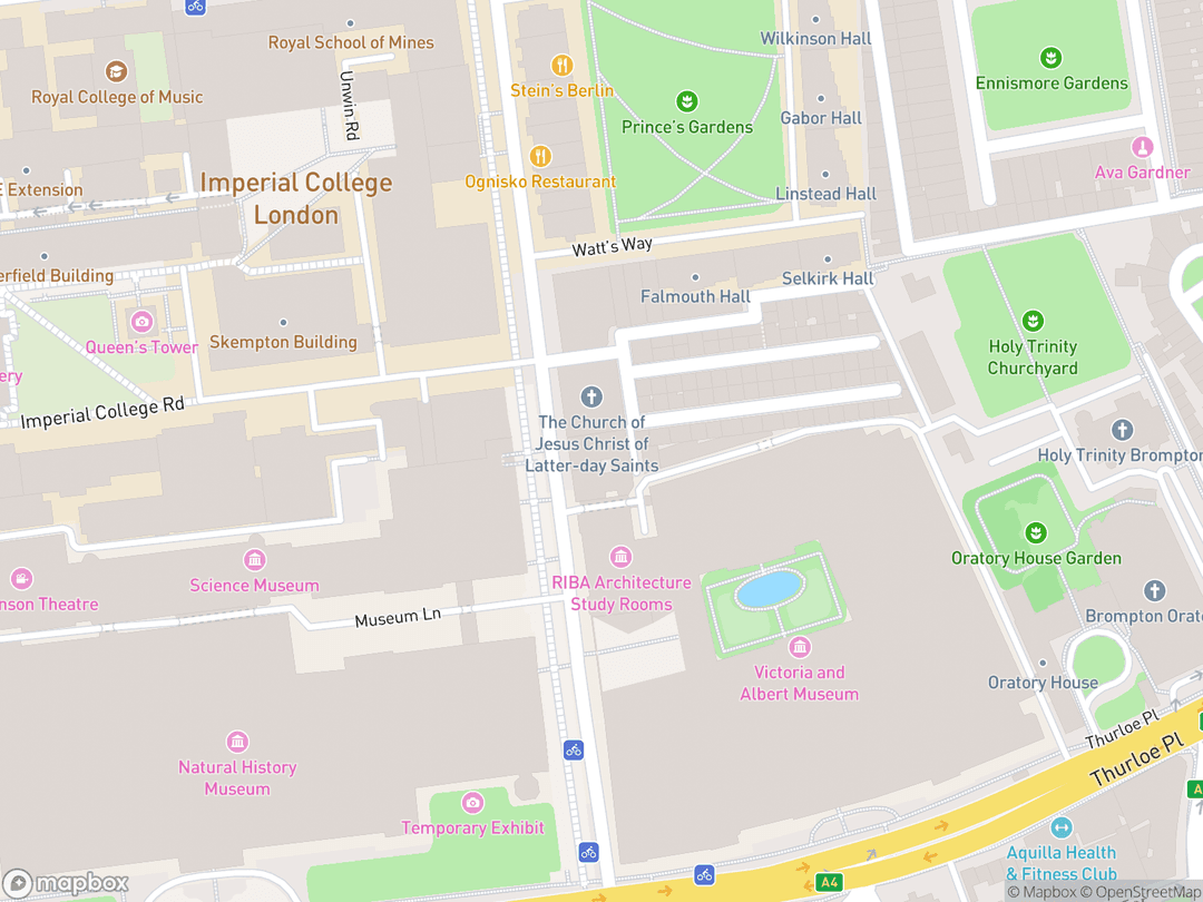 Map showing London Hyde Park Chapel & Visitors' Center and surrounding area