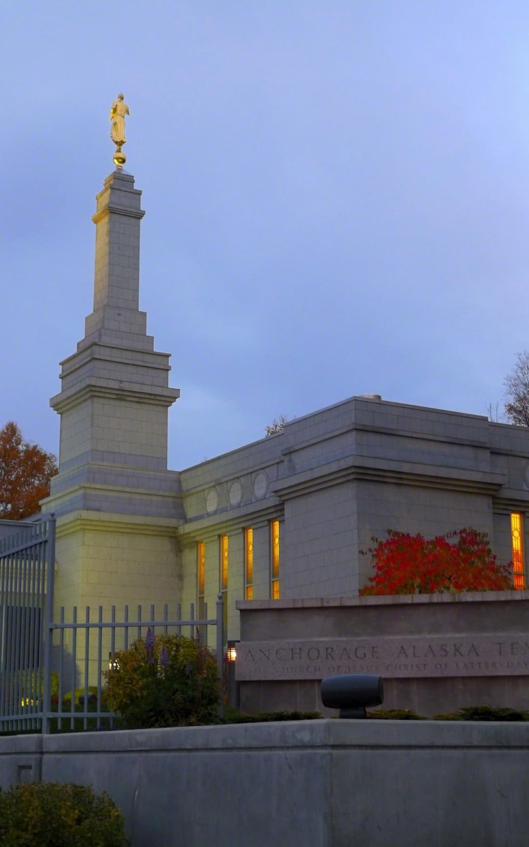 A view of the temple from the side.