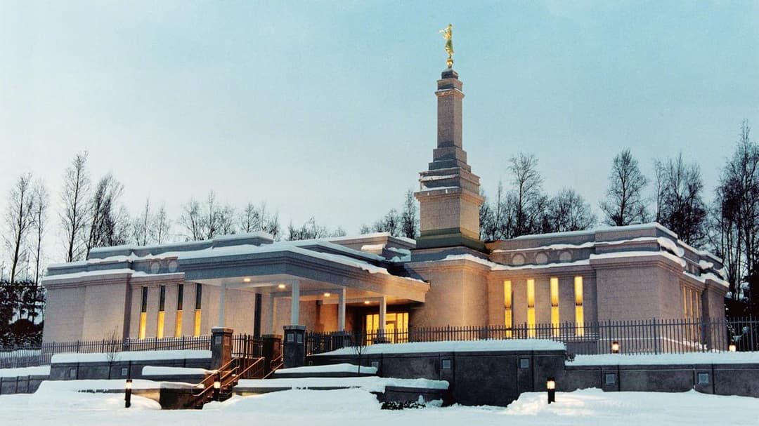 The temple with a cloudy sky above.