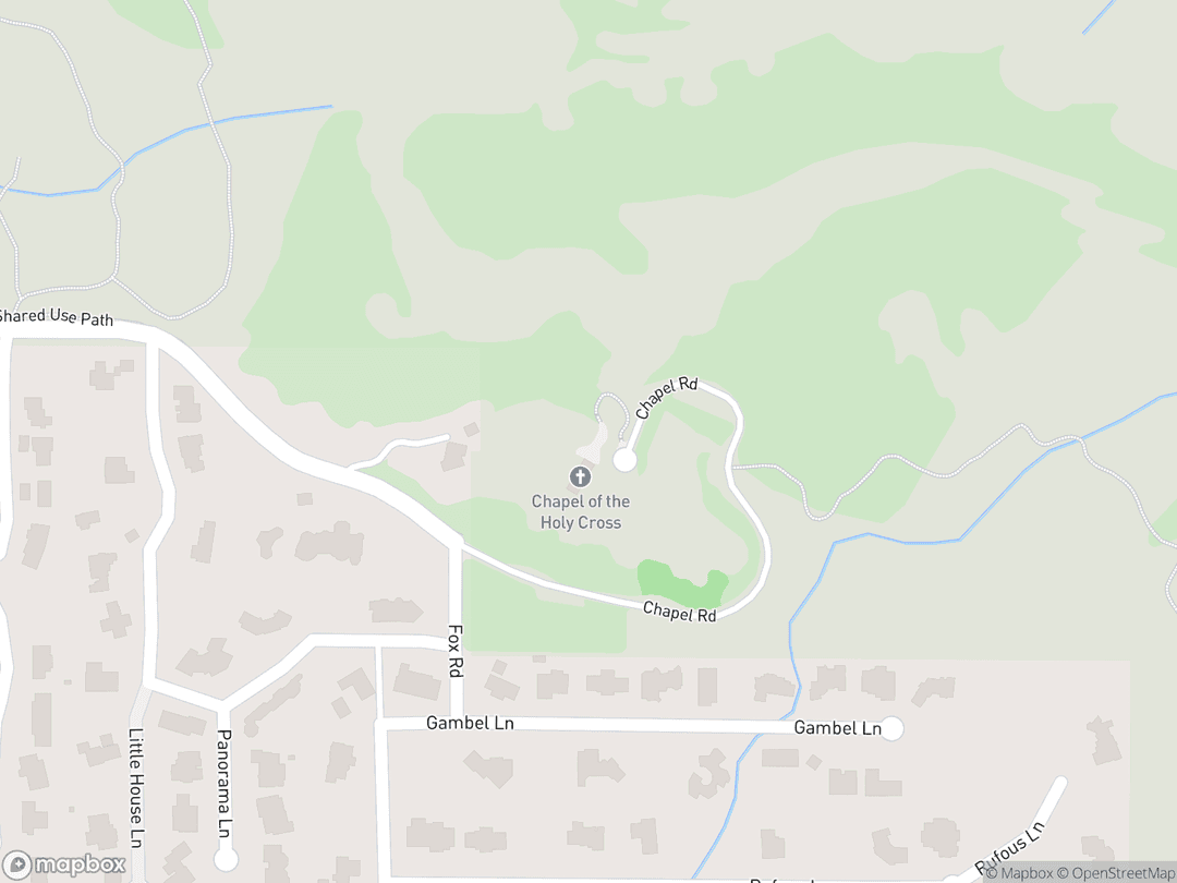Map showing Chapel of the Holy Cross and surrounding area
