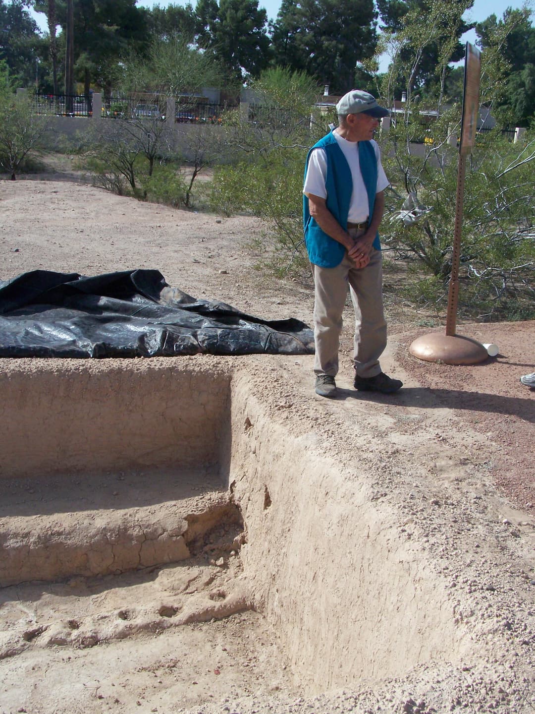 Archaeological excavation pit at Mesa Grande Cultural Park.
