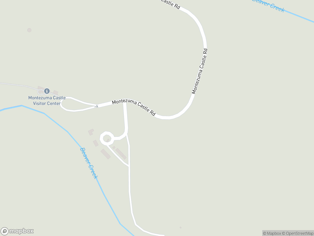 Map showing Montezuma Castle & Montezuma Well and surrounding area
