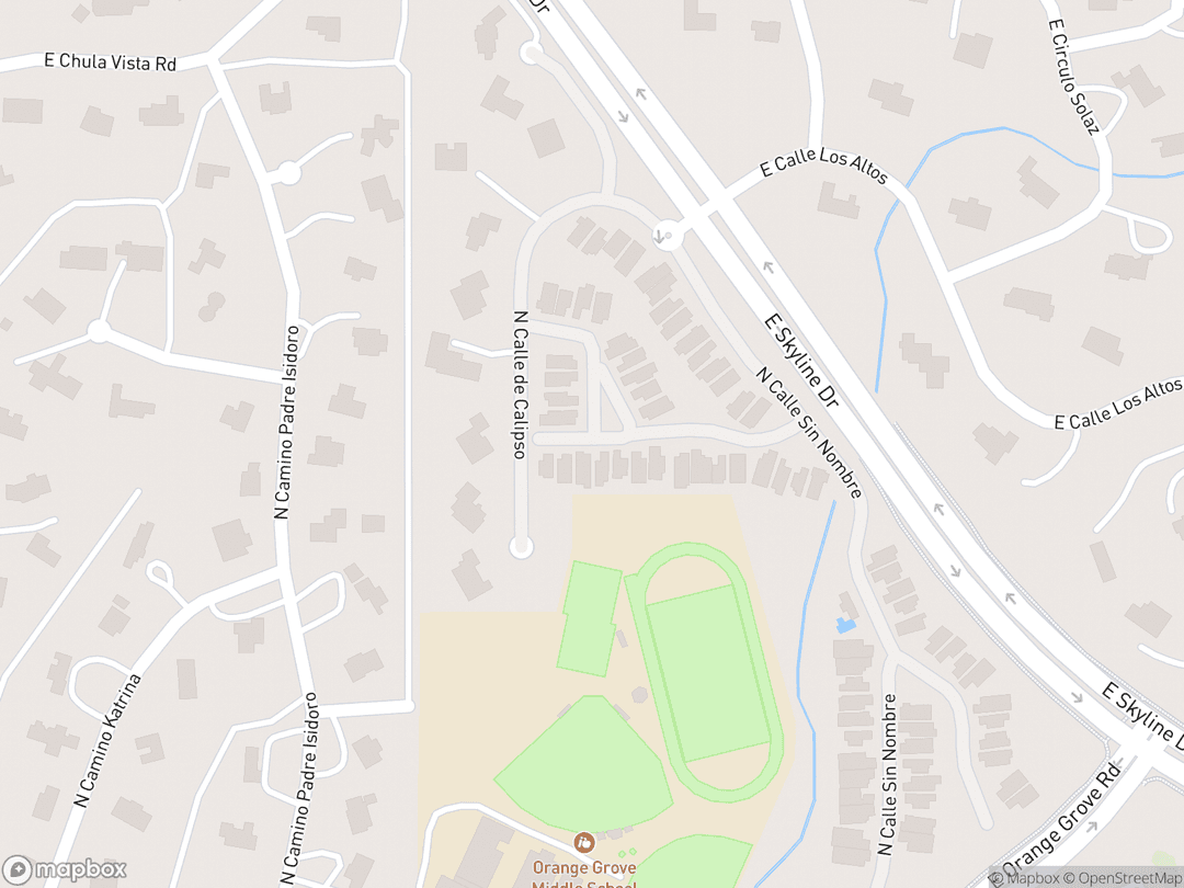 Map showing Tucson Arizona Temple and surrounding area